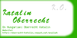 katalin oberrecht business card